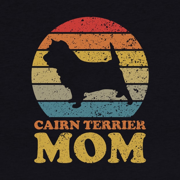 Retro Sunset Cairn Terrier Dog Mom by AmazingDesigns